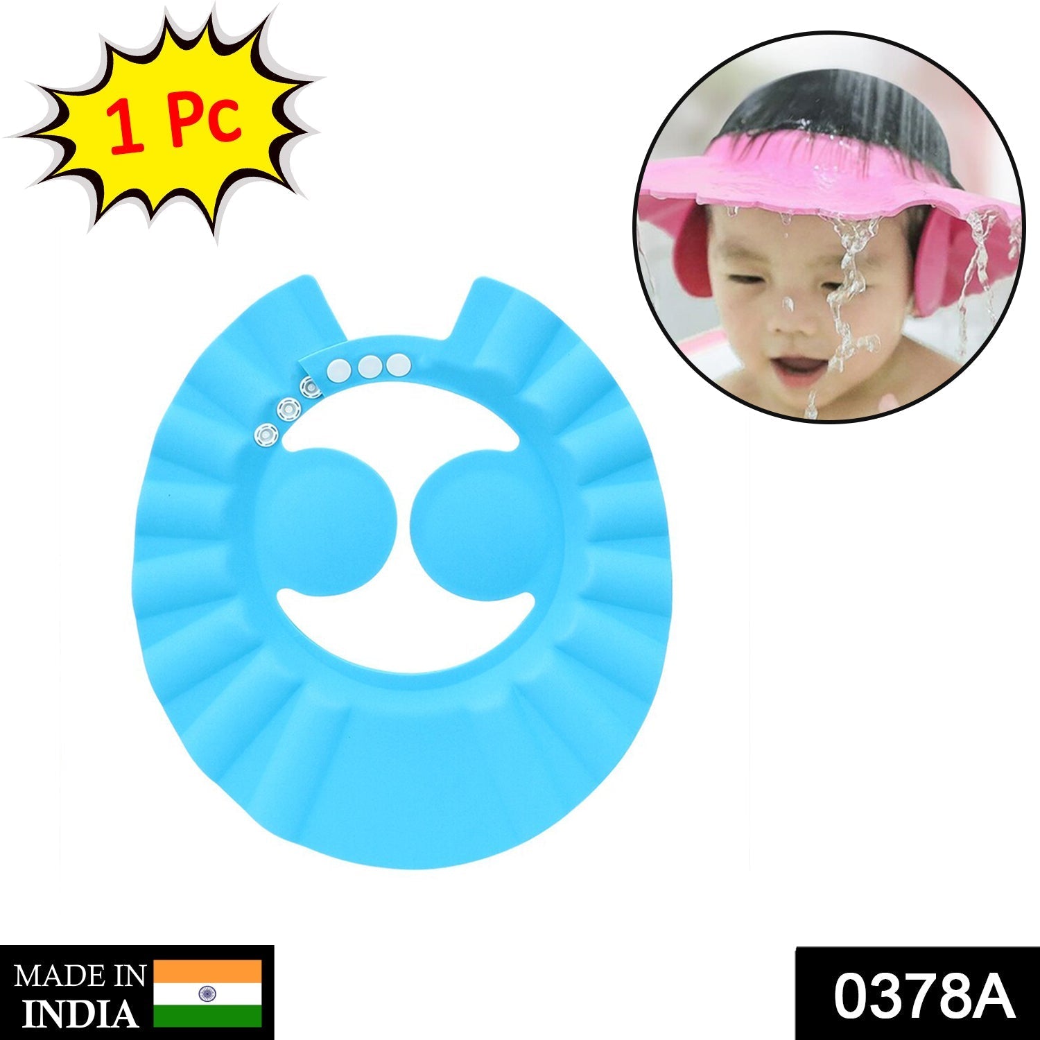 0378A Adjustable Safe Soft Bathing Baby Shower Cap freeshipping - DeoDap 0378A Adjustable Safe Soft Bathing Baby Shower Cap freeshipping - DeoDap